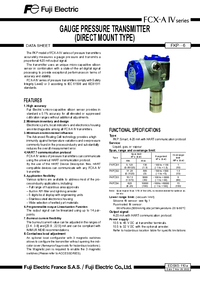 Thumbnail of document Data Sheet - V6 Series FKP Gauge Pressure Transmitter